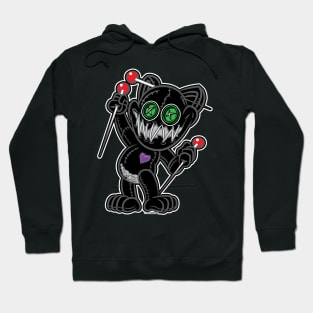 VooDoo Black Kitty Cat Doll Joker Hoodie